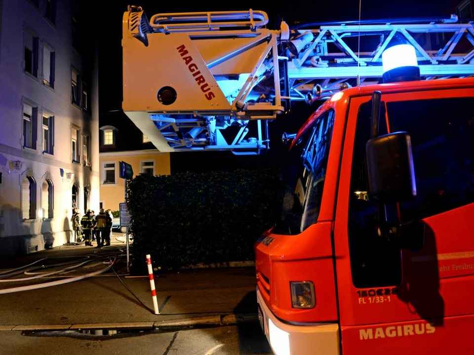 Gro�einsatz in Freiburg-Herdern  | Foto: dpa