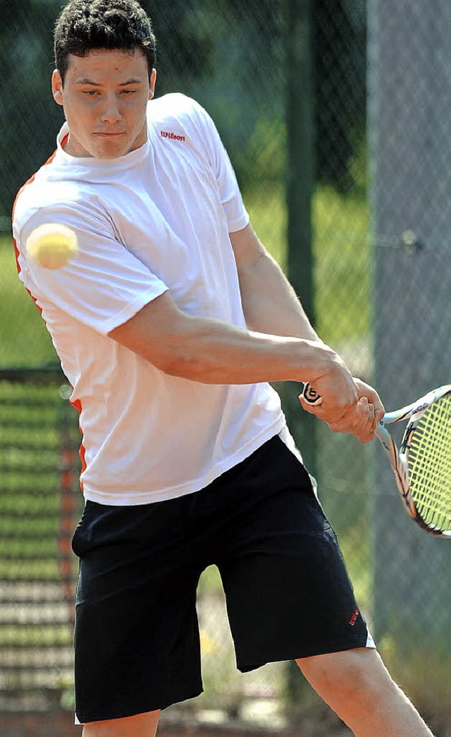 Meisterliches Tennis: Der Bad Sckinger Joshua Zeoli  | Foto: Schn