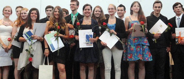 Die Preistrger am Goethe-Gymnasium  f...hrige Mitarbeit und dem besten Abitur.  | Foto: Katharina Bchle