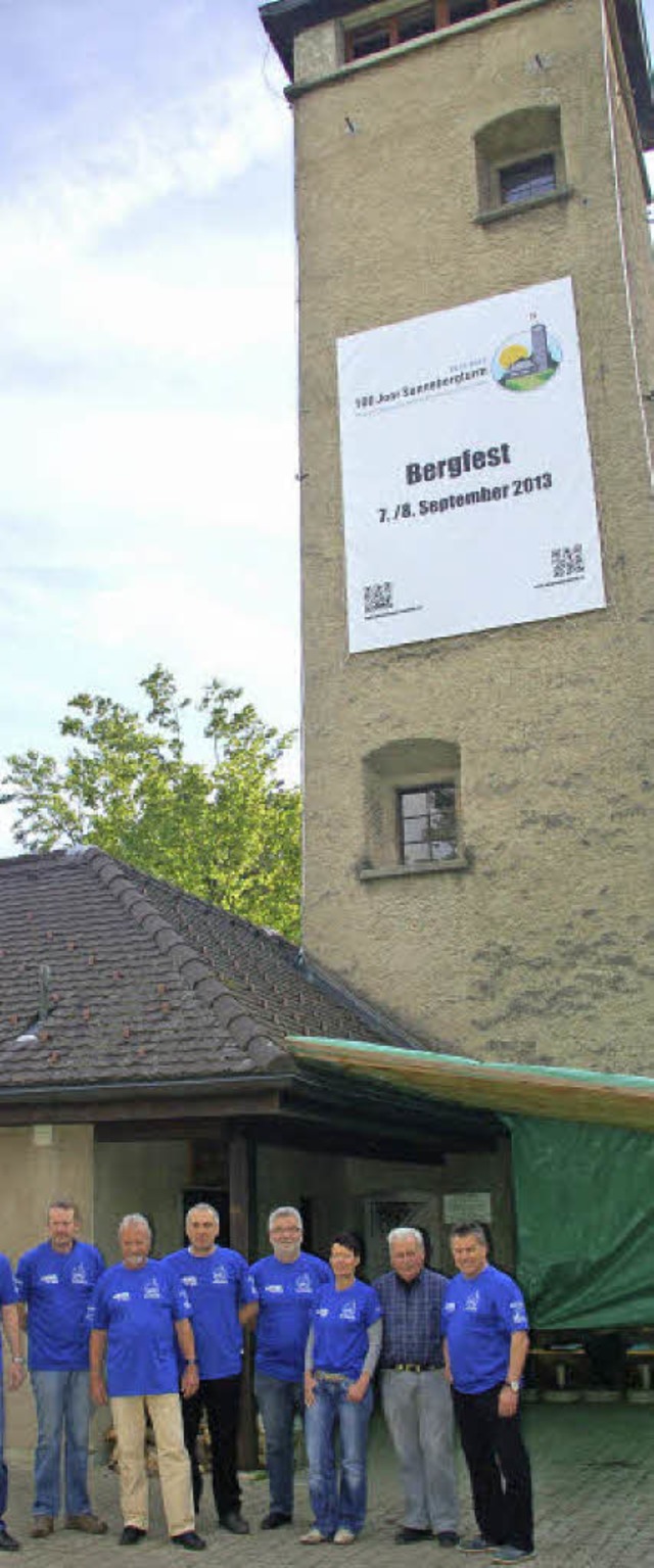 Das Organisationskomitee freut sich auf das  Jubilumsfest am Sonnenbergturm.   | Foto: Petra Wunderle