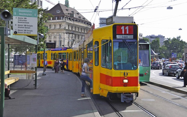 Wegen Gleisarbeiten verkehren die Tram... Aeschenplatz (Foto) und Bahnhof SBB.   | Foto: Gramespacher