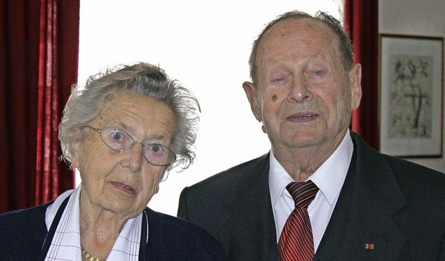 Luise und Ludwig Greber sind  65 Jahre verheiratet.   | Foto: Adelbert Mutz
