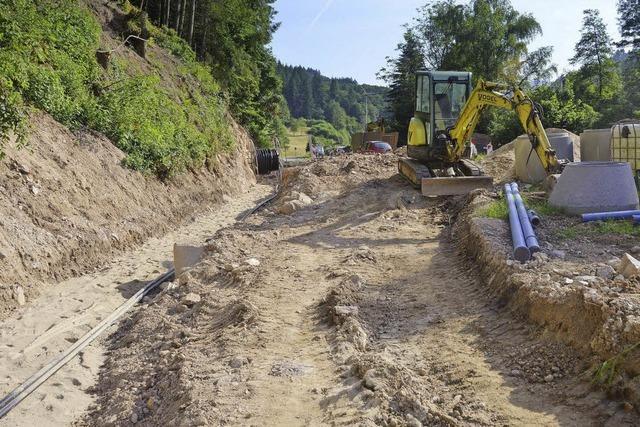 In die Zukunft gerichtete Baustelle