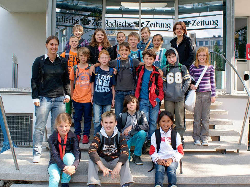 Die Klasse 4f der Silberbergschule aus Bahlingen mit ihrer Lehrerin Frau Meike Fehr und Frau Antje Limberger