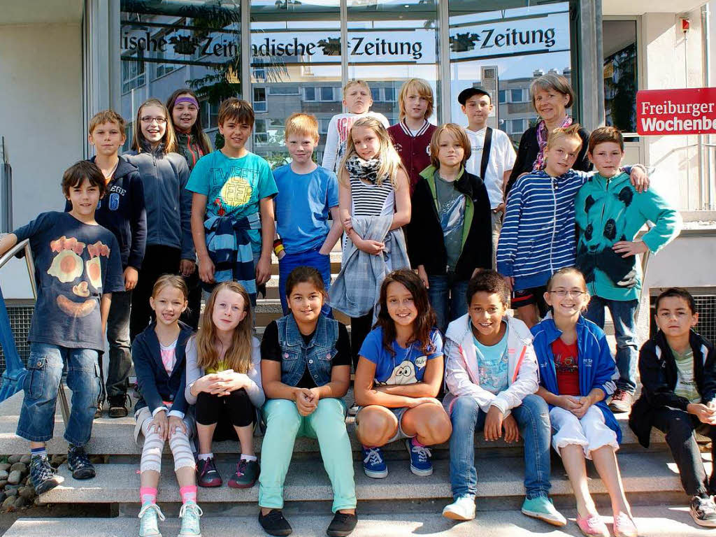 Die Klasse 4a der Grundschule aus Kenzingen mit ihrer Lehrerin Frau Birgit Beck
