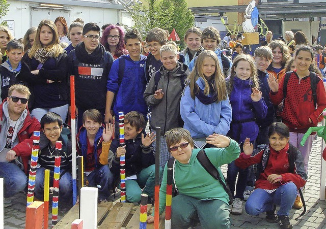 Freundschaft mit Frankreich macht richtig Spa.   | Foto: Schule