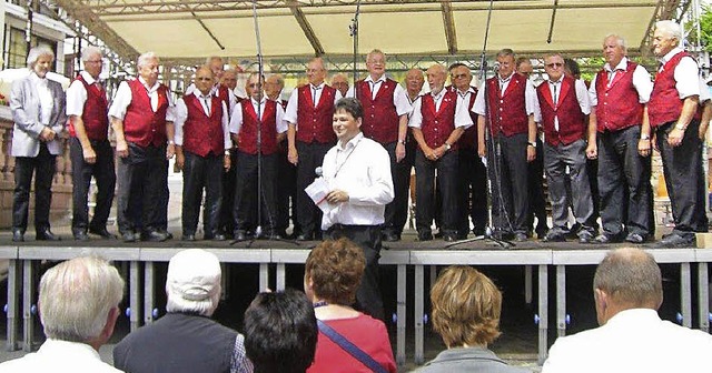 Die Chorgemeinschaft Bad Bellingen mit...em Landes-Musik-Festival viel Applaus   | Foto: zvg