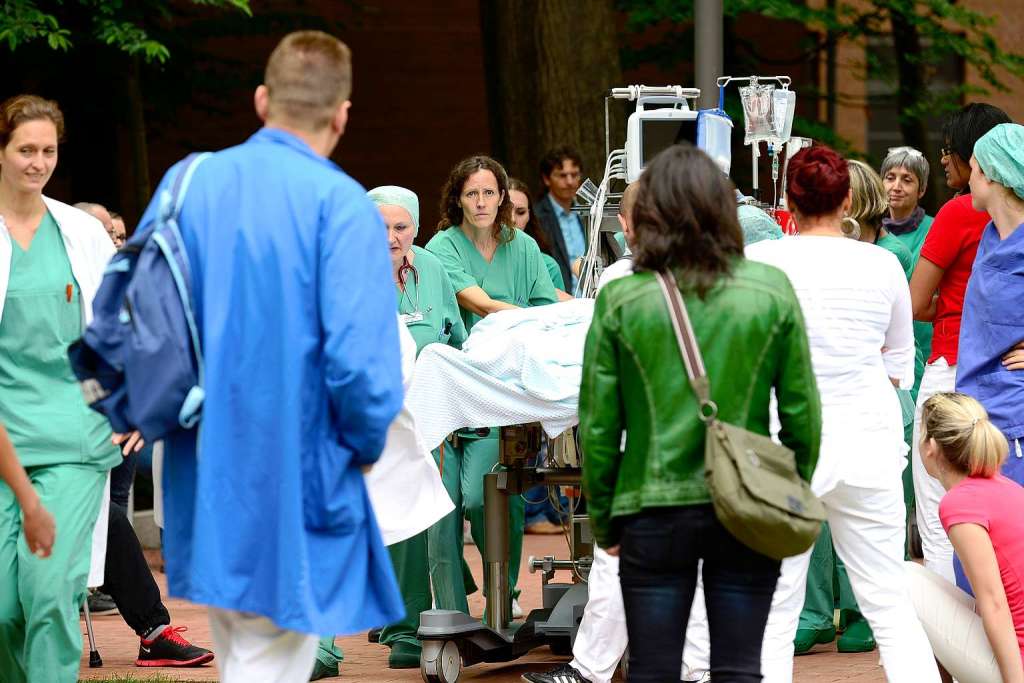 Leere Bombendrohung – immense Folgen: 200 Patienten des Diakoniekrankenhauses Freiburg sind evakuiert worden.