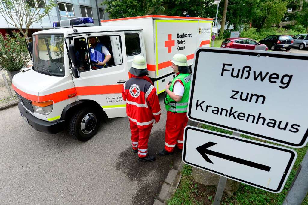 Leere Bombendrohung – immense Folgen: 200 Patienten des Diakoniekrankenhauses Freiburg sind evakuiert worden.