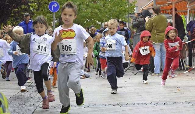 Die Bambini hatten beim Stadtlauf im V...t. Diesmal mssen sie dabei zuschauen.  | Foto: Peter Gerigk