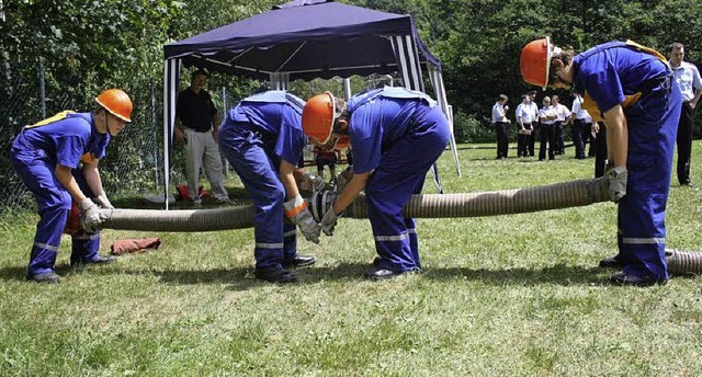 Das Kuppeln von Schluchen war eine der Disziplinen.   | Foto: zvg