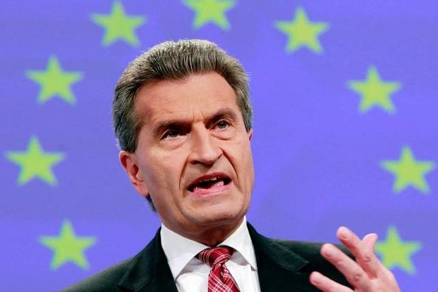 Oettinger sieht Atomendlager besser im Süden