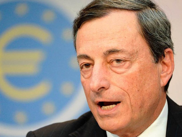 Bemht sich, Ruhe in der Eurozone zu v...der Chef der Europischen Zentralbank.  | Foto: dpa