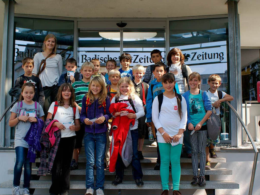 Die Klasse 4a der Sommerbergschule- Lenzkirch aus Lenzkirch mit ihrer Lehrerin Frau Brigitte Ruh