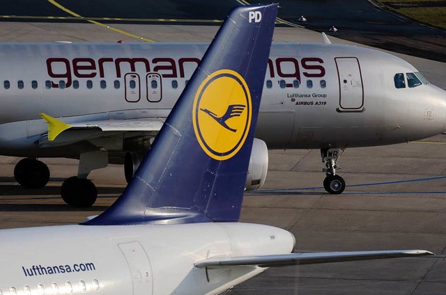 Streiks bei der Lufthansa-Tochter Germ... mitten in der Ferienzeit nicht geben.  | Foto: dpa