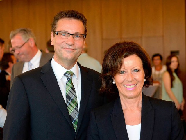 Brigitte Schuble (r.), Brgermeisteri...aktionschef der CDU Baden-Wrttemberg.  | Foto: dpa