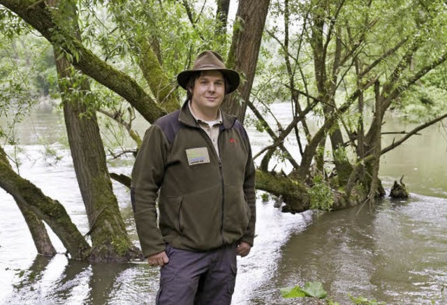 Schlapphut und ein spitzbbisches Lcheln: Rheinauenranger Alexander Schindler   | Foto: Daniel Schoenen