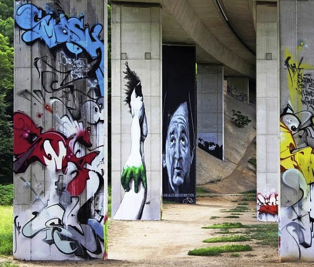 Street Art unter der Lrracher Autobahnbrcke   | Foto: ZVG