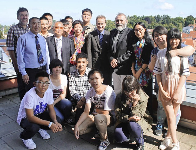 Gste aus China beim Empfang im Landratsamt  | Foto: GHSE