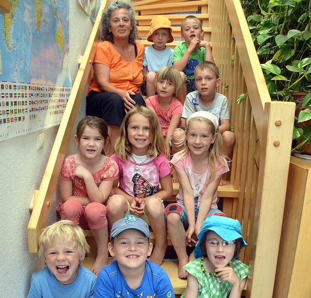 Freuen sich auf die Minis: Die Wollbac...it Kindergartenleiterin  Gaby Maurer.   | Foto: Markus Maier