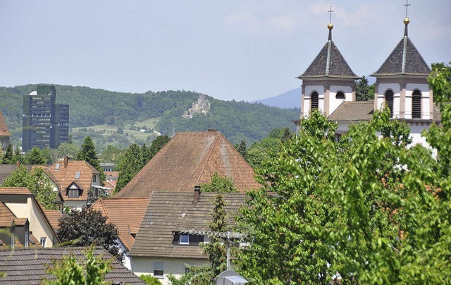 Stetten mit der Fridolinskirche und L...) trennte bis 1805 eine Landesgrenze.   | Foto: Daniel Gramespacher