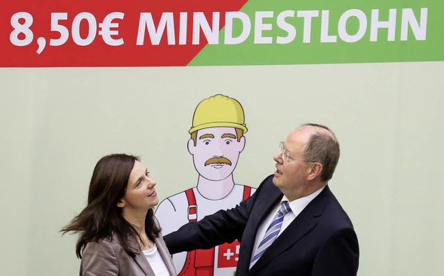 Gring-Eckardt und Steinbrck tun sich schwer im Wahlkampf.   | Foto: dpa