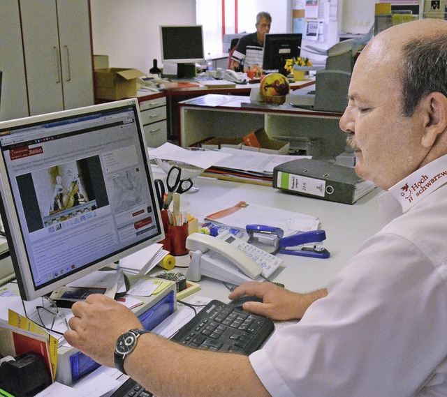 Das Internet ist lngst der wichtigste...bert Gppert von der Touristinrmation.  | Foto: Sebastian Barthmes