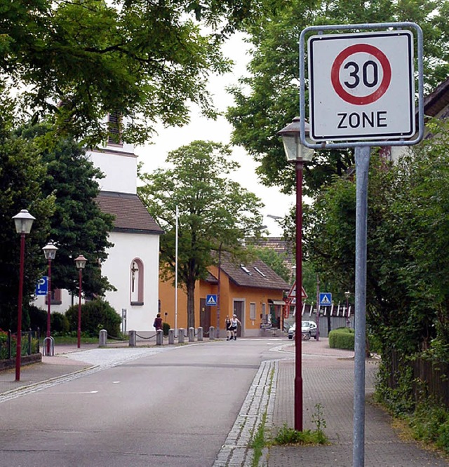 Der Ortschaftsrat will Tempo 30 fr ganz Wallbach.   | Foto: H. Siebold