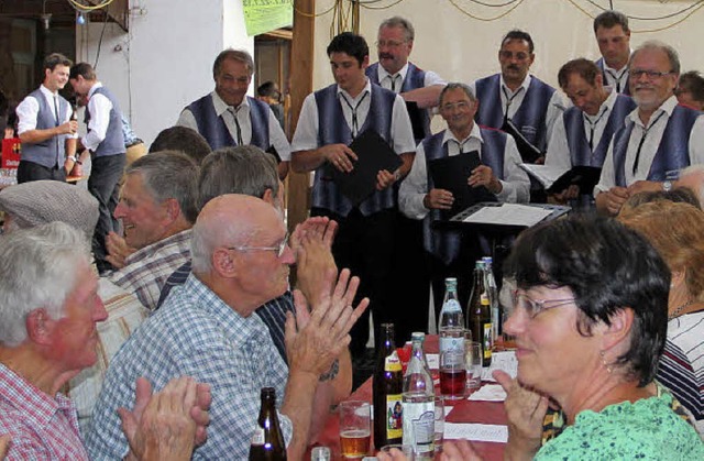 Ausgesprochen gute Stimmung herrschte ...ereins Vogelbach-Malsburg im Ksacker.  | Foto: Rolf-Dieter Kanmacher