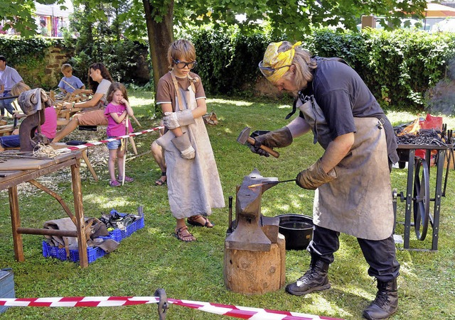 Schweitreibende Arbeit auch ohne Sonnenhitze  | Foto: WOLFGANG KUENSTLE               