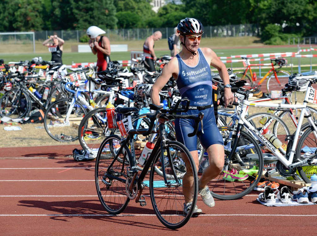 Impressionen vom Freiburg-Triathlon rund um den Seepark