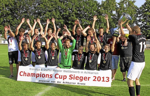Die Mannschaft aus Gottenheim gewann d... Cup  der Kreisklasse B in Achkarren.   | Foto: herbert trogus