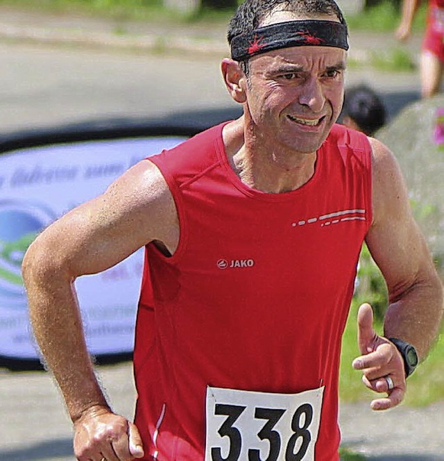 Gewann die Kraftmeile der Mnner 50: Andre Schwald vom Lauftreff TSG Schopfheim.  | Foto: Hans-Jrgen Hege