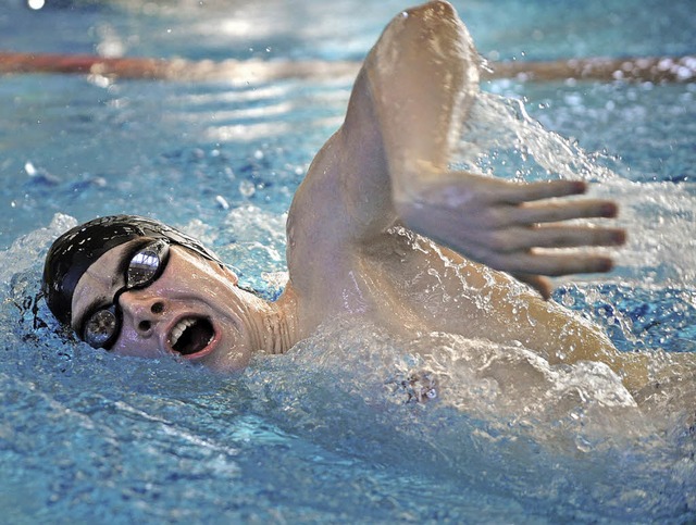 In Baden krault ber 100 Meter Freisti...ller als der Freiburger Martin Leigh.   | Foto: Seeger