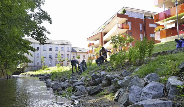 Naturnhere Gestaltung: An der Bdlebrcke ist das bereits Realitt.   | Foto: ALEXANDER PREKER