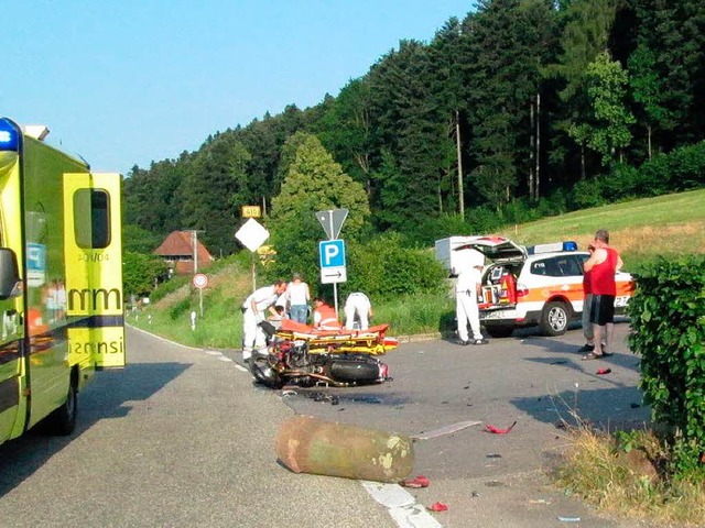 Die Unfallstelle auf dem Schnberg.  | Foto: Polizei