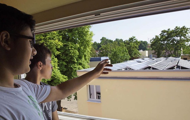 Energiekonzept frs Jugendhilfezentrum...age auf dem gegenber liegenden Dach.   | Foto: Michael Haberer