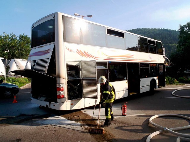 Feuer in Linienbus  | Foto: FFW