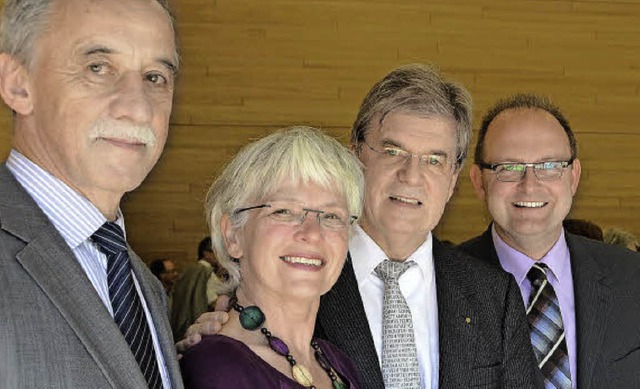 Peter Kunze (2. von rechts) wurde in d...enbauer, Vize am &#8222;Hebel&#8220;.   | Foto: Sabine Ehrentreich