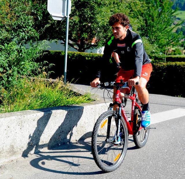 Admir Mehmedi im Trainingslager des SC Freiburg in Schruns  | Foto: Meinrad Schn