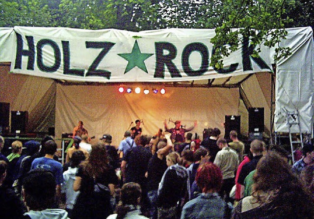 Bhne frei: Im Sengelen steigt am Wochenende wieder das Holzrock-Festival.   | Foto: Privat