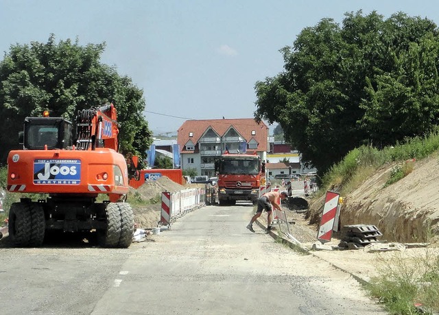 Erschlieungsarbeiten fr das neue Bau...r Knigschaffhauser Strae in Endingen  | Foto: Stadt Endingen