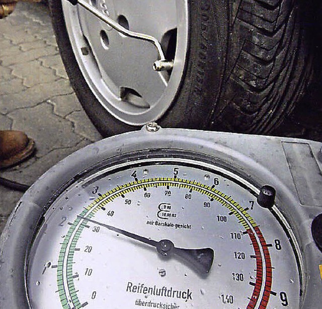 Der richtige Reifendruck steht im Autohandbuch.   | Foto: Sp-X