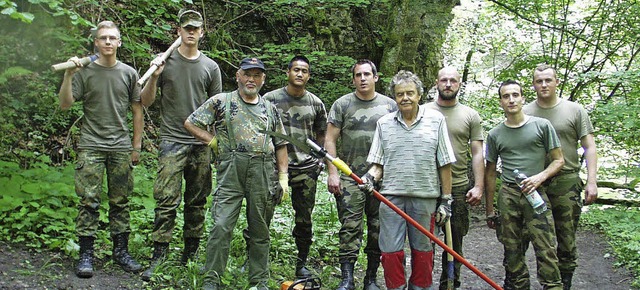 Wegeinstandsetzungsarbeiten am Schluch...en im Rahmen ihrer 72-Stunden-Aktion.   | Foto: Bruno Morath