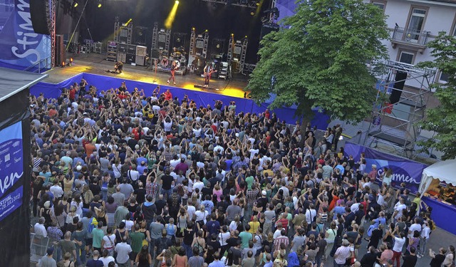 Was eigentlich Stadtmitte ist, bleibt ...211; gestern Abend fr Skunk Anansie.   | Foto: Michael Reich