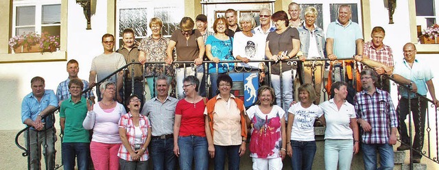 ber 30 ehemalige Klassenkameraden  de...m Schlertreffen in Wellendingen ein.   | Foto: Bruno Morath