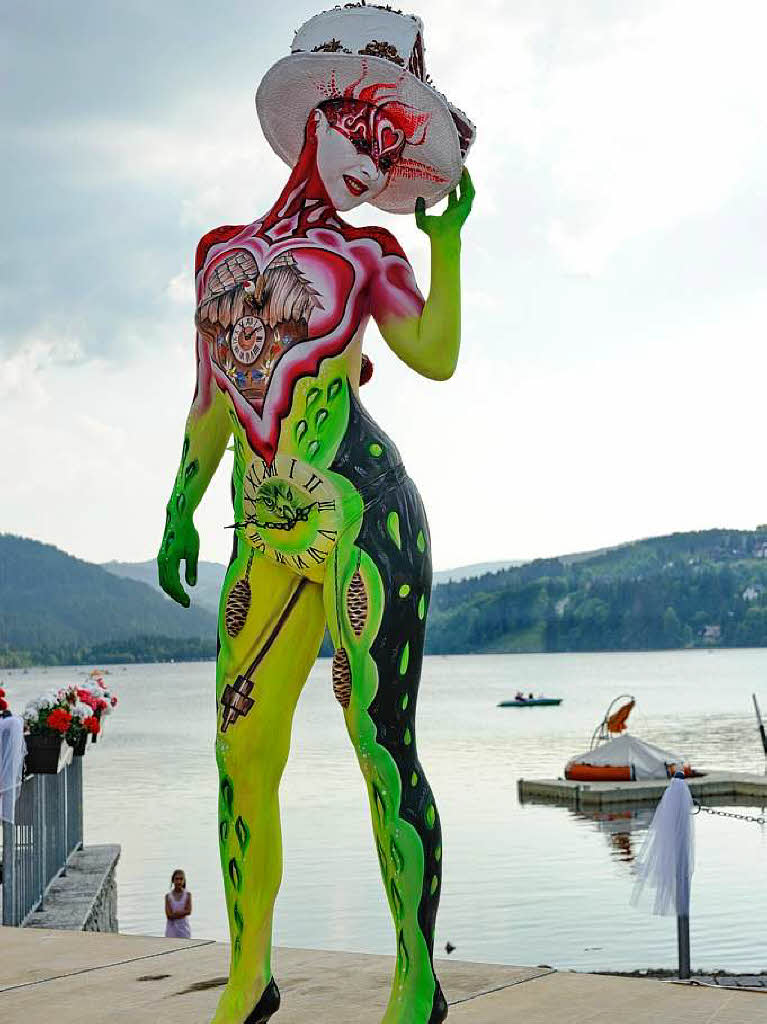 Impressionen vom ersten Bodypainting-Festival in Titisee.