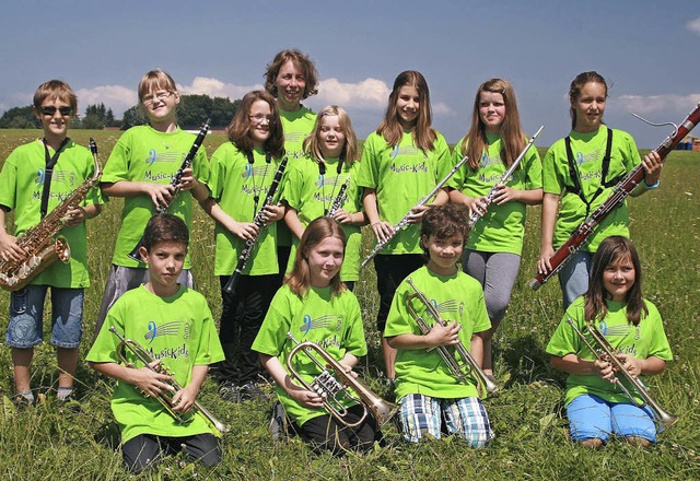 Die ABG-Musik-Kids &#8211; ein neues R...am Freitag beim Bergalinger Dorfhock.   | Foto: Privat