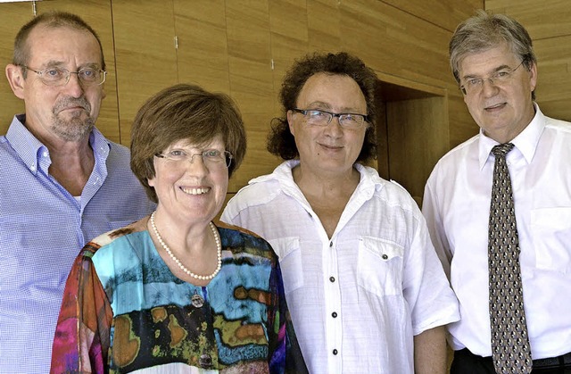 Rudolf Laufer, Gisela Neumeyer und Nik...ter Kunze in den Ruhestand geschickt.   | Foto: Barbara Ruda