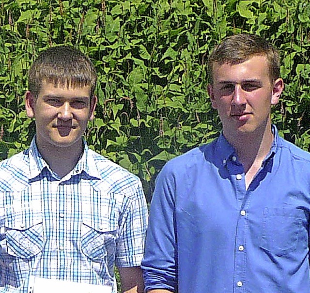 Klasse Leistung: Stefan Ruf (links) und Tobias Vgele   | Foto: schule